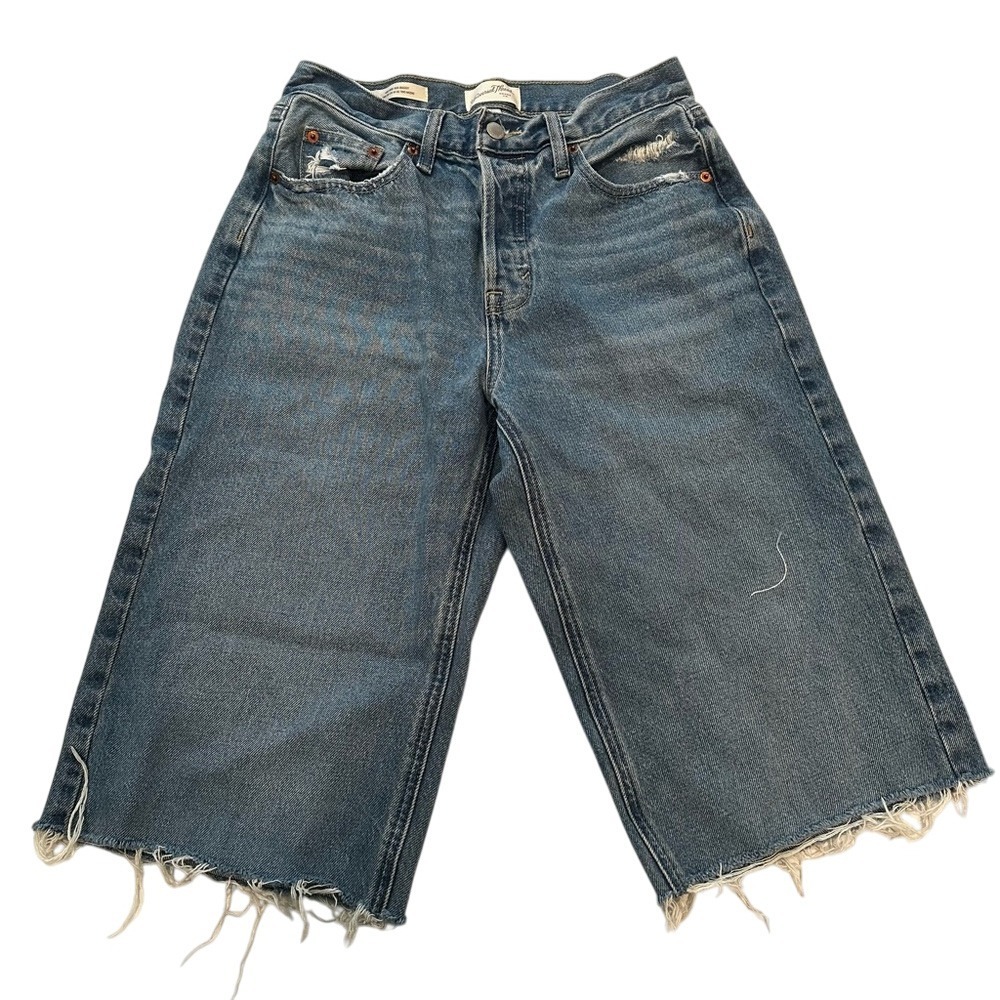 Universal Thread Mid Rise 90s Baggy Cropped Jeans Womens 4 Y2K Retro Hippie Boho